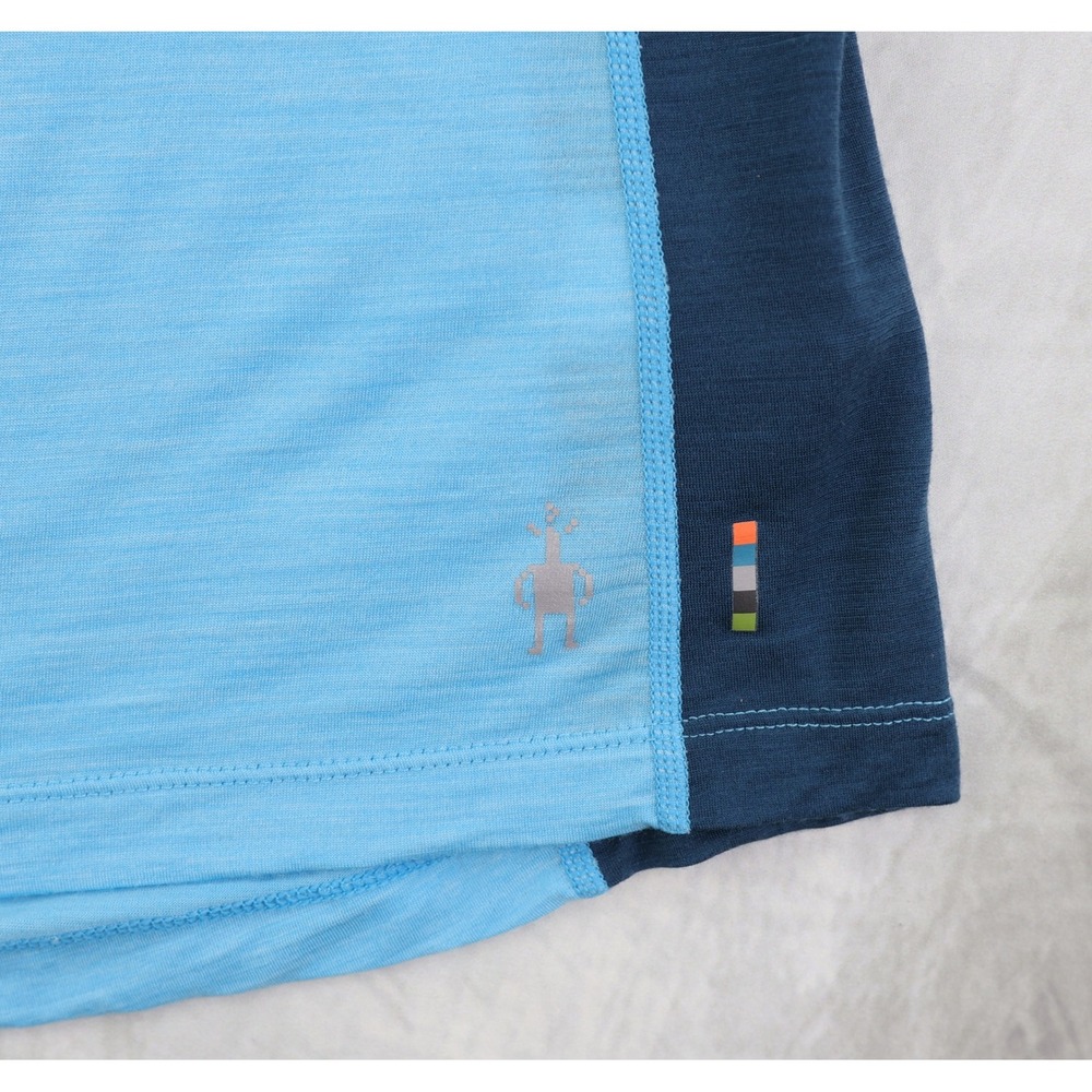 Smartwool Merino Sport 120 Mountain Bike Short Sleeve Tee Womens Medium Blue - Picture 3 of 9